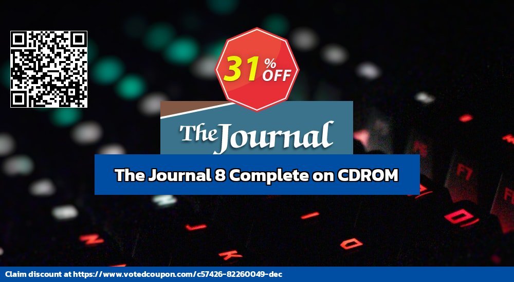 The Journal 8 Complete on CDROM Coupon, discount 31% OFF The Journal 8 Complete on CDROM, verified. Promotion: Best discount code of The Journal 8 Complete on CDROM, tested & approved