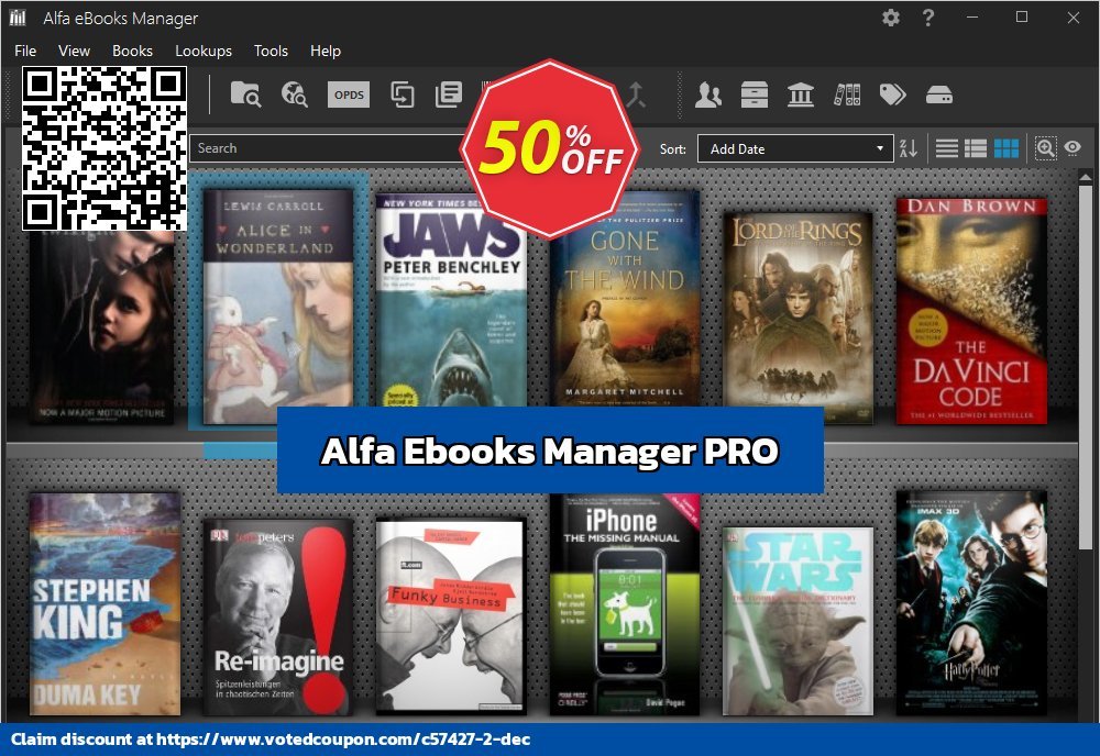 Alfa Ebooks Manager PRO Coupon, discount 50% OFF Alfa Ebooks Manager PRO, verified. Promotion: Big promo code of Alfa Ebooks Manager PRO, tested & approved
