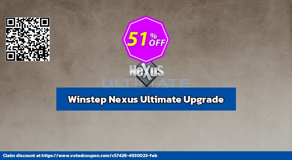 Winstep Nexus Ultimate Upgrade Coupon, discount 51% OFF Winstep Nexus Ultimate Upgrade, verified. Promotion: Hottest discounts code of Winstep Nexus Ultimate Upgrade, tested & approved