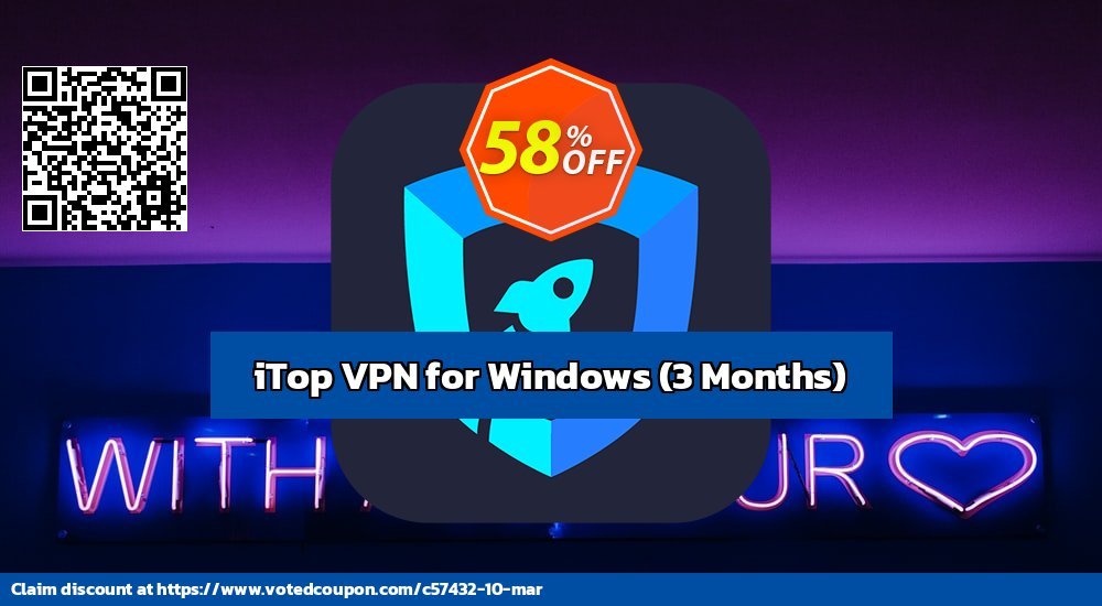 iTop VPN for WINDOWS, 3 Months  Coupon Code May 2024, 58% OFF - VotedCoupon