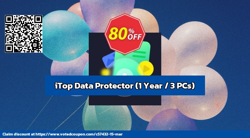 iTop Data Protector, Yearly / 3 PCs  Coupon, discount 80% OFF iTop Data Protector (1 Year / 3 PCs), verified. Promotion: Wonderful offer code of iTop Data Protector (1 Year / 3 PCs), tested & approved