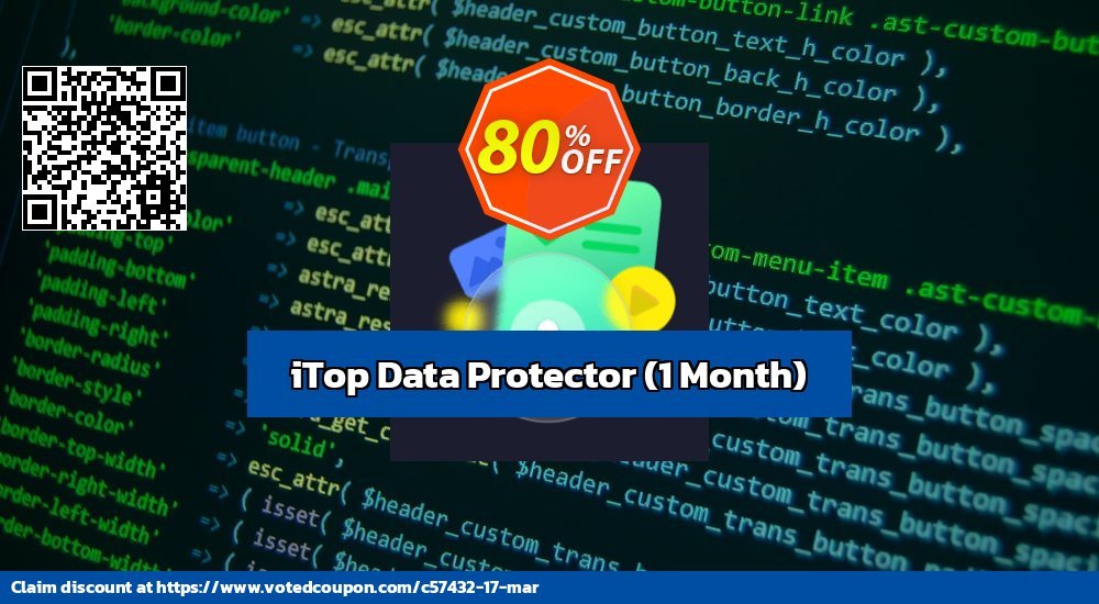 iTop Data Protector, Monthly  Coupon, discount 80% OFF iTop Data Protector (1 Month), verified. Promotion: Wonderful offer code of iTop Data Protector (1 Month), tested & approved