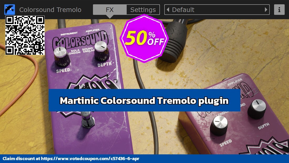 Martinic Colorsound Tremolo plugin Coupon, discount 50% OFF Martinic Colorsound Tremolo plugin, verified. Promotion: Imposing promotions code of Martinic Colorsound Tremolo plugin, tested & approved