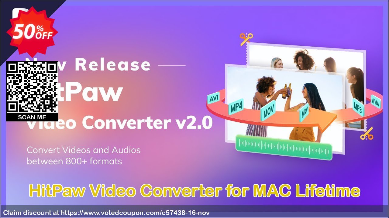 HitPaw Video Converter for MAC Lifetime voted-on promotion codes