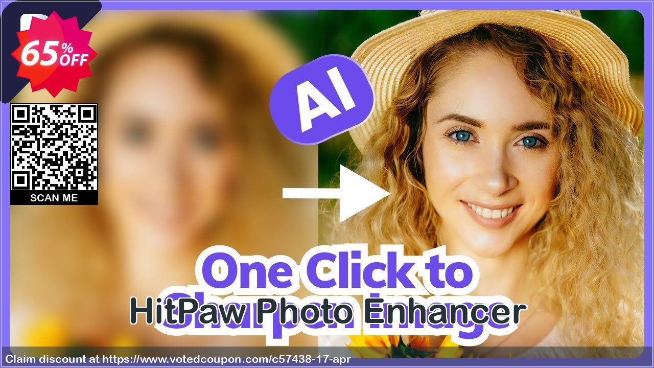 HitPaw Photo Enhancer Coupon Code May 2024, 65% OFF - VotedCoupon