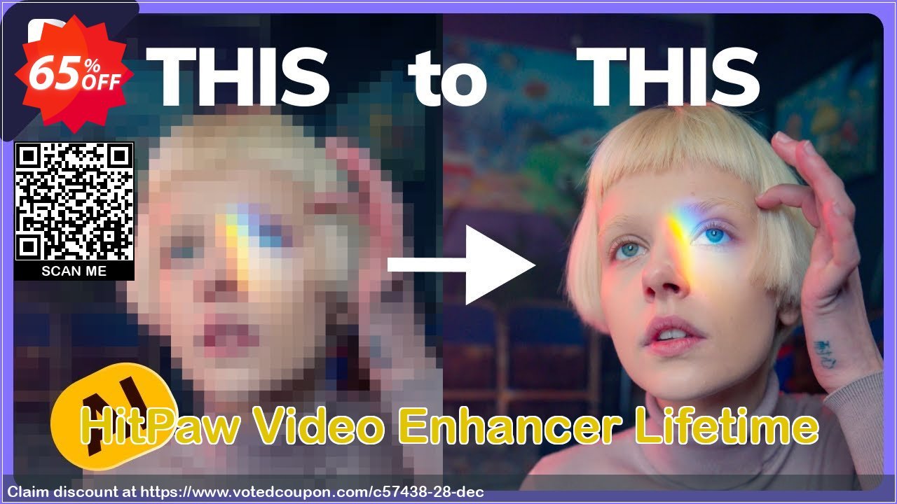 HitPaw Video Enhancer Lifetime Coupon Code May 2024, 65% OFF - VotedCoupon