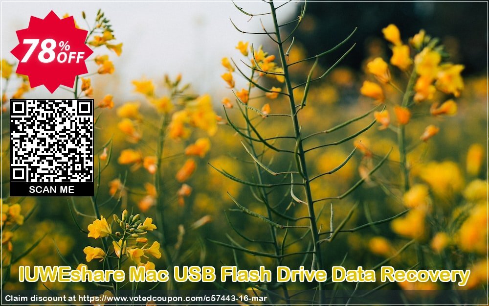 IUWEshare MAC USB Flash Drive Data Recovery Coupon, discount IUWEshare coupon discount (57443). Promotion: IUWEshare coupon codes (57443)