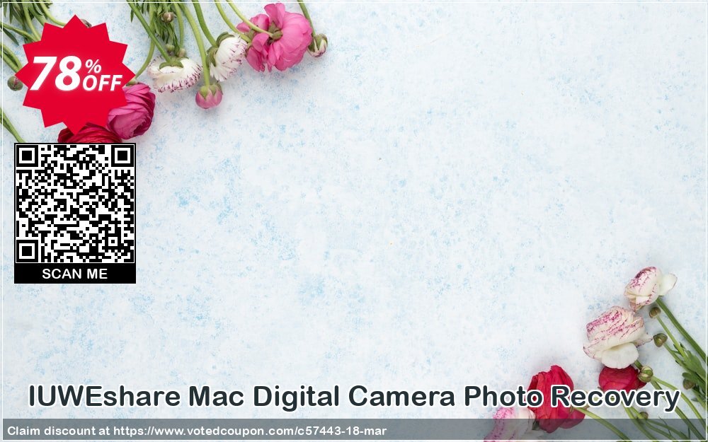 IUWEshare MAC Digital Camera Photo Recovery Coupon, discount IUWEshare coupon discount (57443). Promotion: IUWEshare coupon codes (57443)