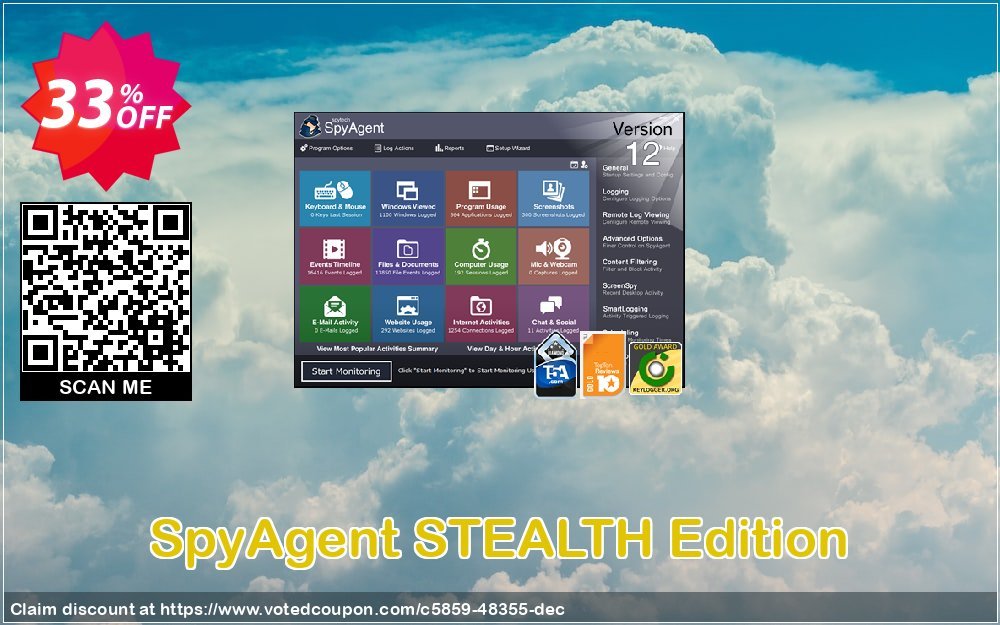 SpyAgent STEALTH Edition Coupon, discount 33% OFF SpyAgent STEALTH Edition Oct 2023. Promotion: Super discounts code of SpyAgent STEALTH Edition, tested in October 2023