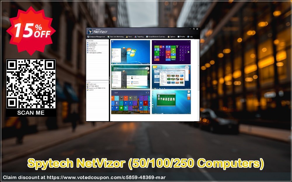 Spytech NetVizor, 50/100/250 Computers  Coupon, discount 15% OFF Spytech NetVizor (50/100/250 Computers) Oct 2024. Promotion: Super discounts code of Spytech NetVizor (50/100/250 Computers), tested in October 2024