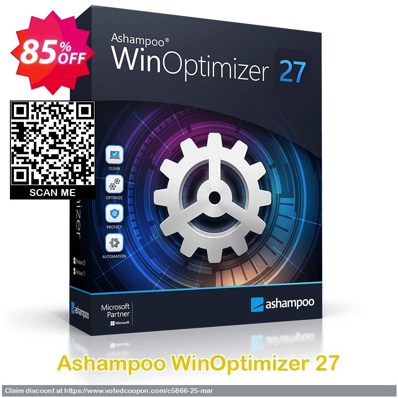 Ashampoo WinOptimizer 27 Coupon, discount 85% OFF Ashampoo WinOptimizer 27, verified. Promotion: Wonderful discounts code of Ashampoo WinOptimizer 27, tested & approved