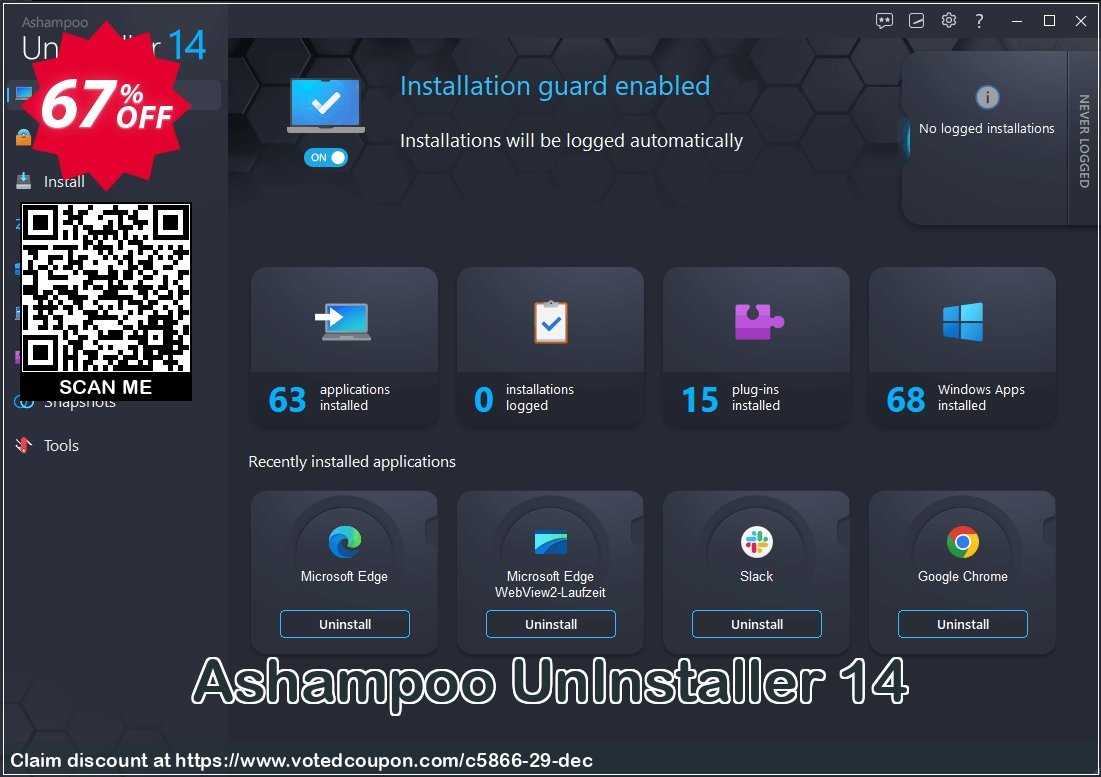Ashampoo UnInstaller 12 Coupon, discount 65% OFF Ashampoo UnInstaller 12, verified. Promotion: Wonderful discounts code of Ashampoo UnInstaller 12, tested & approved