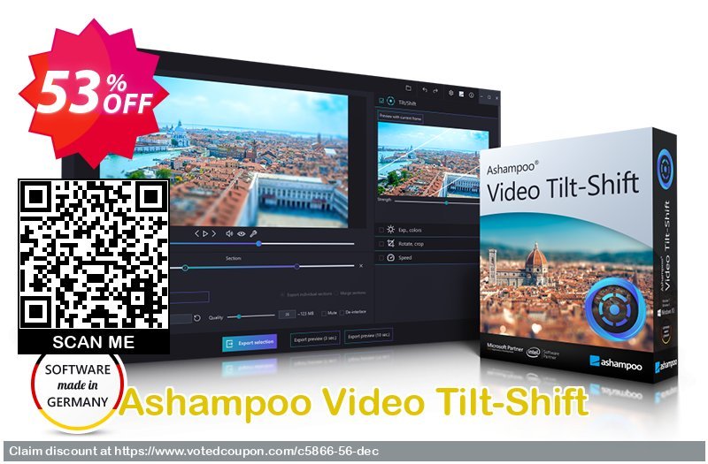 Ashampoo Video Tilt-Shift Coupon, discount 50% OFF Ashampoo Video Tilt-Shift, verified. Promotion: Wonderful discounts code of Ashampoo Video Tilt-Shift, tested & approved