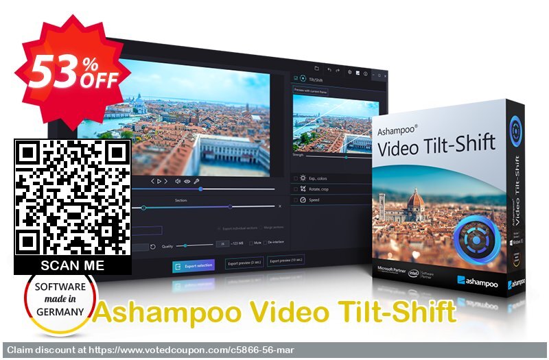 Ashampoo Video Tilt-Shift Coupon, discount 50% OFF Ashampoo Video Tilt-Shift, verified. Promotion: Wonderful discounts code of Ashampoo Video Tilt-Shift, tested & approved