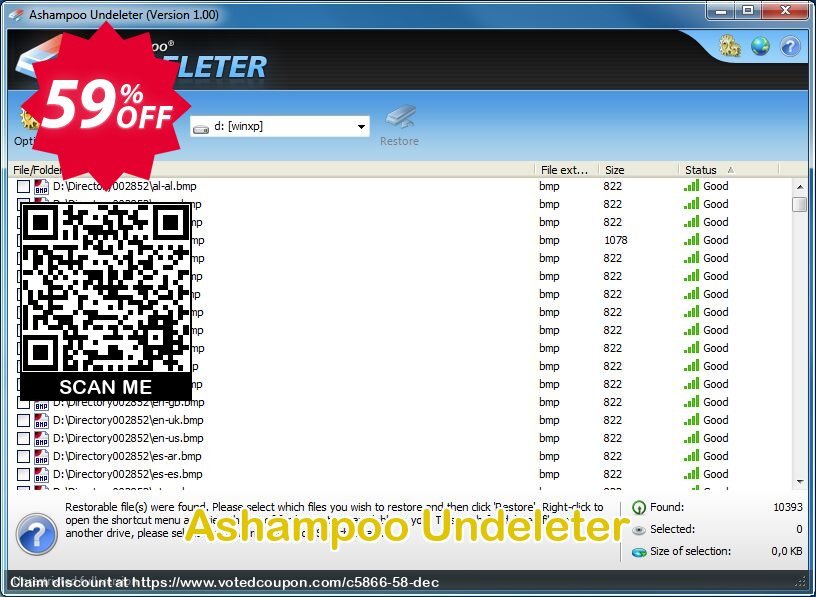 Ashampoo Undeleter Coupon, discount 55% OFF Ashampoo Undeleter, verified. Promotion: Wonderful discounts code of Ashampoo Undeleter, tested & approved