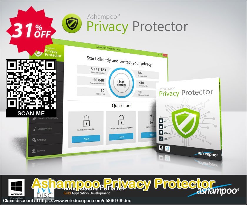 Ashampoo Privacy Protector Coupon, discount 30% OFF Ashampoo® Privacy Protector. Promotion: 