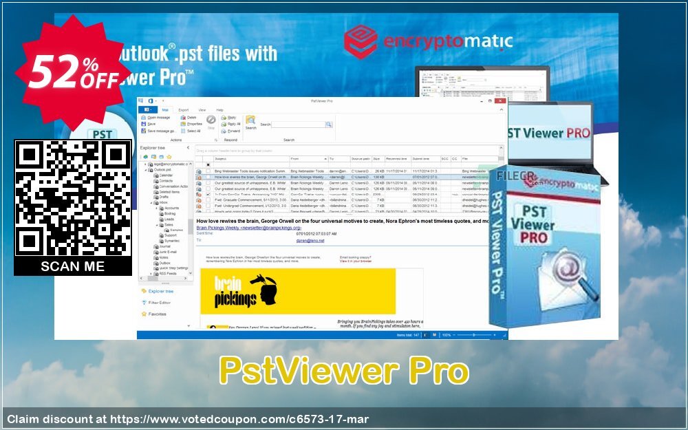 PstViewer Pro Coupon, discount 52% OFF PstViewer Pro, verified. Promotion: Best discounts code of PstViewer Pro, tested & approved