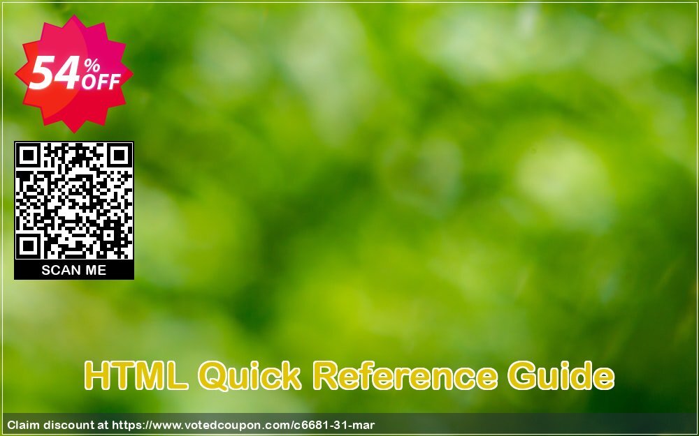 HTML Quick Reference Guide Coupon Code Apr 2024, 54% OFF - VotedCoupon