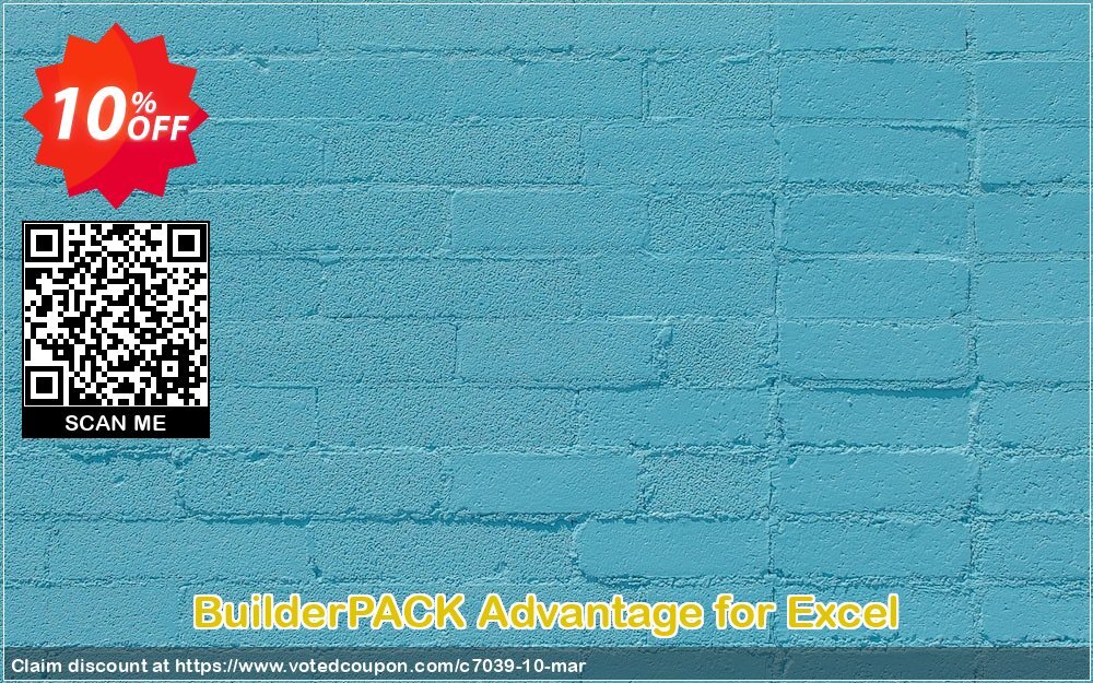 BuilderPACK Advantage for Excel Coupon, discount ExcelEstimator coupon 7039. Promotion: Special 20% off all products