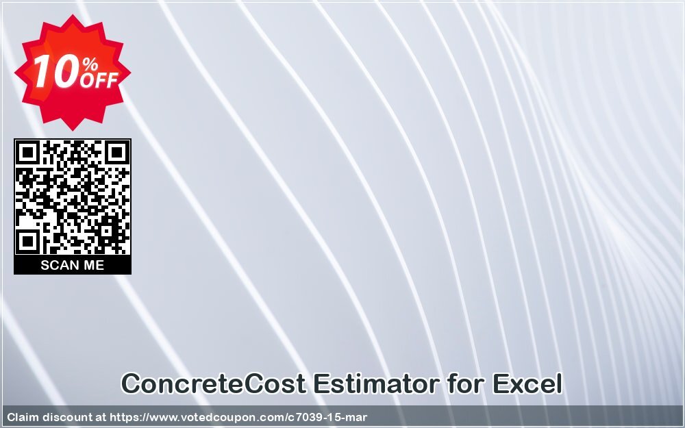 ConcreteCost Estimator for Excel Coupon, discount ExcelEstimator coupon 7039. Promotion: Special 20% off all products