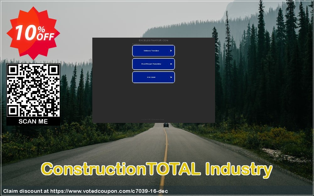 ConstructionTOTAL Industry Coupon, discount ExcelEstimator coupon 7039. Promotion: Special 20% off all products