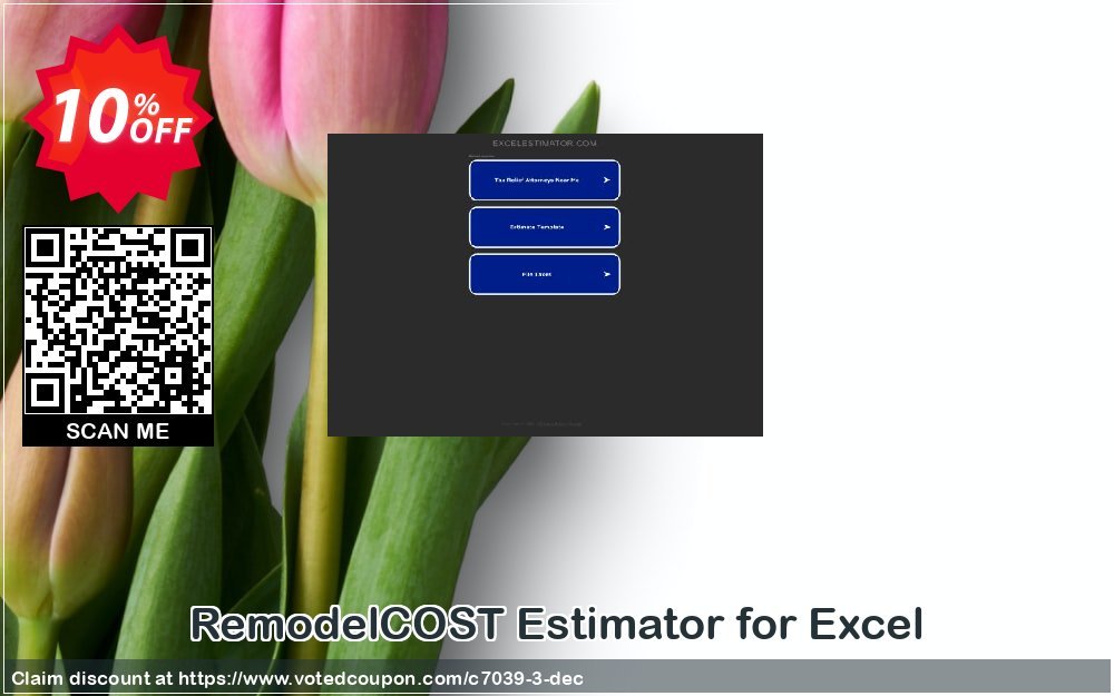 RemodelCOST Estimator for Excel Coupon, discount ExcelEstimator coupon 7039. Promotion: Special 20% off all products
