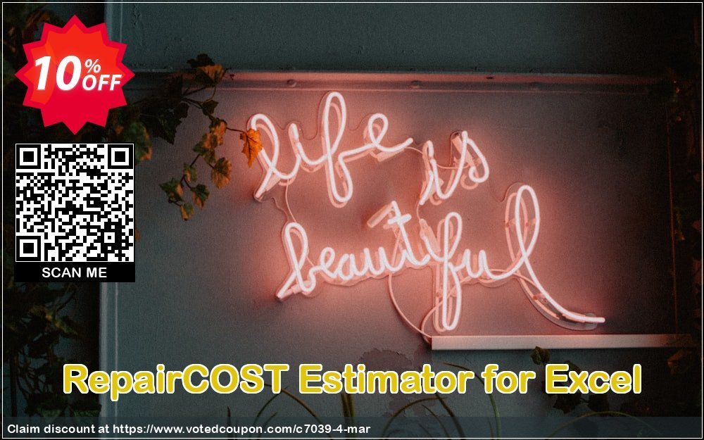 RepairCOST Estimator for Excel Coupon Code May 2024, 10% OFF - VotedCoupon