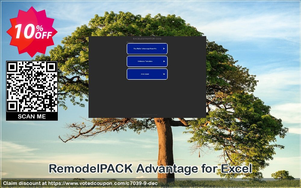 RemodelPACK Advantage for Excel Coupon, discount ExcelEstimator coupon 7039. Promotion: Special 20% off all products