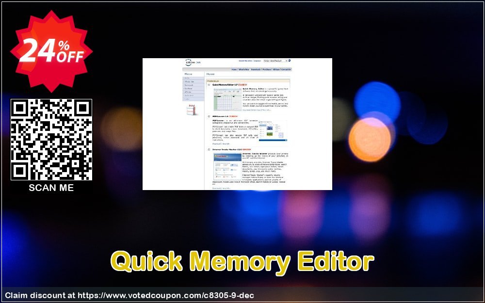 Quick Memory Editor Coupon, discount Softcows discount program (8305). Promotion: Softcows promo code
