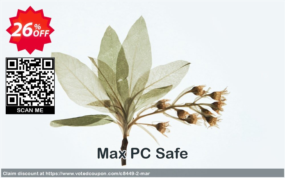 Max PC Safe Coupon, discount 25% Max Secure Software (8449). Promotion: 25% Max Secure Software (8449) maxpcsecure.com