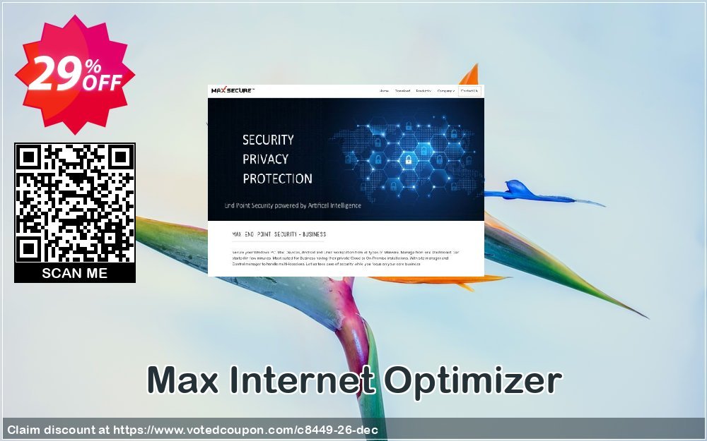 Max Internet Optimizer Coupon, discount 25% Max Secure Software (8449). Promotion: 25% Max Secure Software (8449) maxpcsecure.com