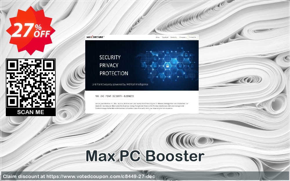 Max PC Booster Coupon, discount 25% Max Secure Software (8449). Promotion: 25% Max Secure Software (8449) maxpcsecure.com