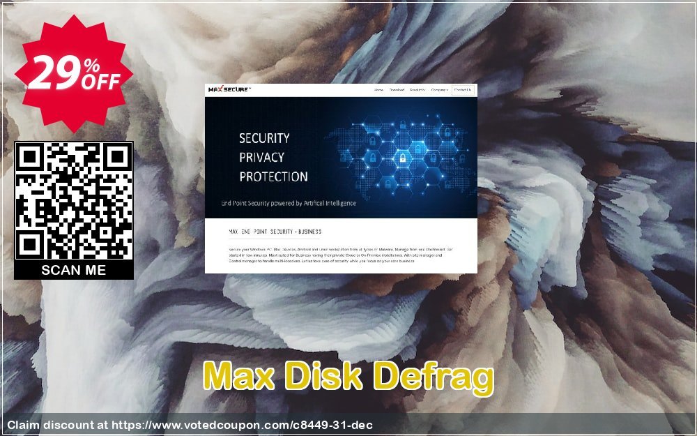 Max Disk Defrag Coupon, discount 25% Max Secure Software (8449). Promotion: 25% Max Secure Software (8449) maxpcsecure.com