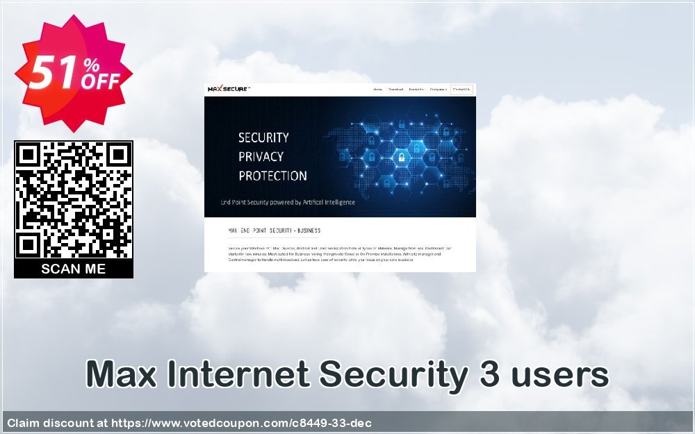 Max Internet Security 3 users Coupon, discount maxIS 3 user offer. Promotion: for regnow