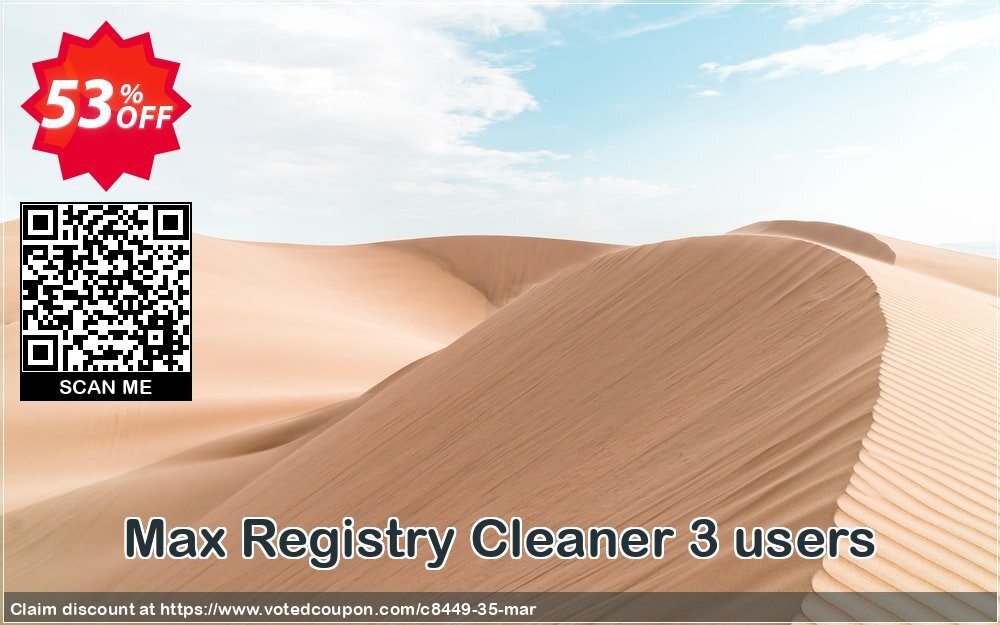 Max Registry Cleaner 3 users Coupon Code May 2024, 53% OFF - VotedCoupon