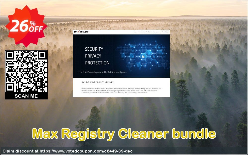 Max Registry Cleaner bundle Coupon, discount 25% Max Secure Software (8449). Promotion: 25% Max Secure Software (8449) maxpcsecure.com