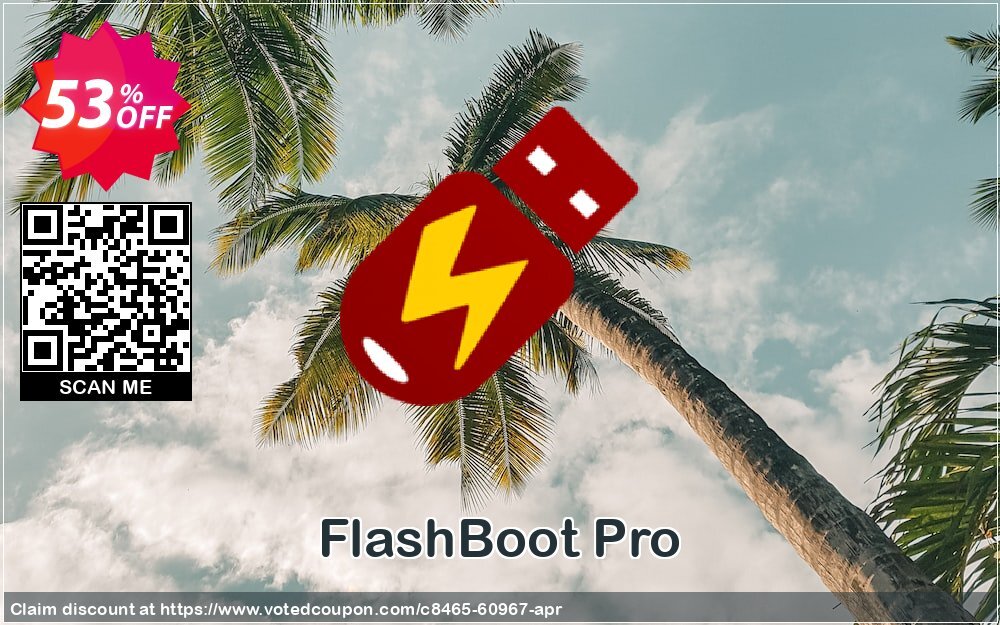 FlashBoot Pro Coupon, discount 50% OFF FlashBoot Pro, verified. Promotion: Wonderful sales code of FlashBoot Pro, tested & approved