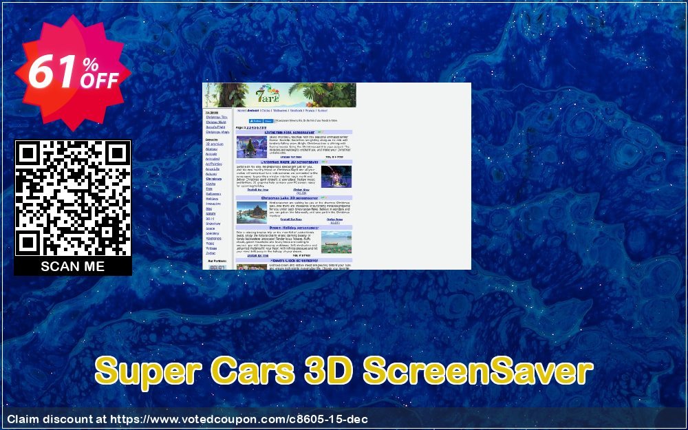 Super Cars 3D ScreenSaver Coupon, discount 60% discount Cart. Promotion: 