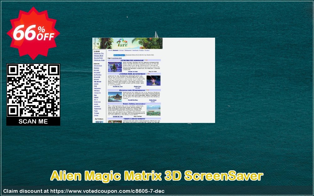 Alien Magic Matrix 3D ScreenSaver Coupon, discount 60% discount Cart. Promotion: 