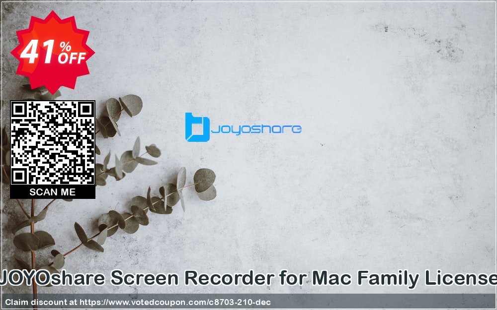 JOYOshare Screen Recorder for MAC Family Plan Coupon, discount 40% OFF JOYOshare Screen Recorder for Mac Family License, verified. Promotion: Fearsome sales code of JOYOshare Screen Recorder for Mac Family License, tested & approved