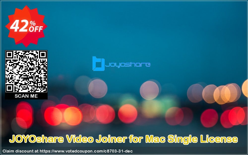 JOYOshare Video Joiner for MAC Single Plan Coupon, discount 40% OFF JOYOshare Video Joiner for Mac Single License, verified. Promotion: Fearsome sales code of JOYOshare Video Joiner for Mac Single License, tested & approved