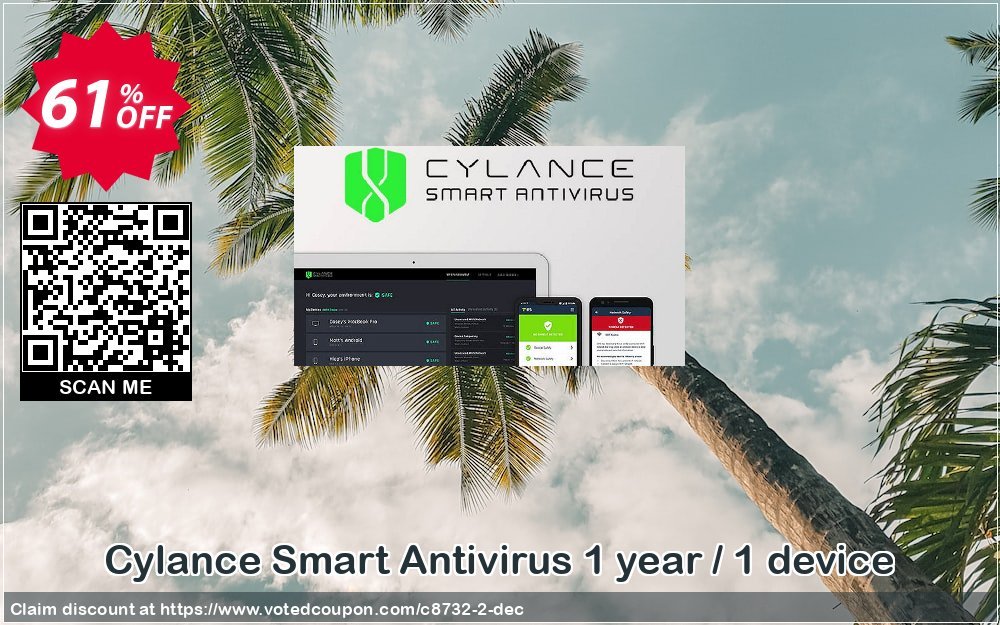 Cylance Smart Antivirus Yearly / 1 device Coupon Code May 2024, 61% OFF - VotedCoupon