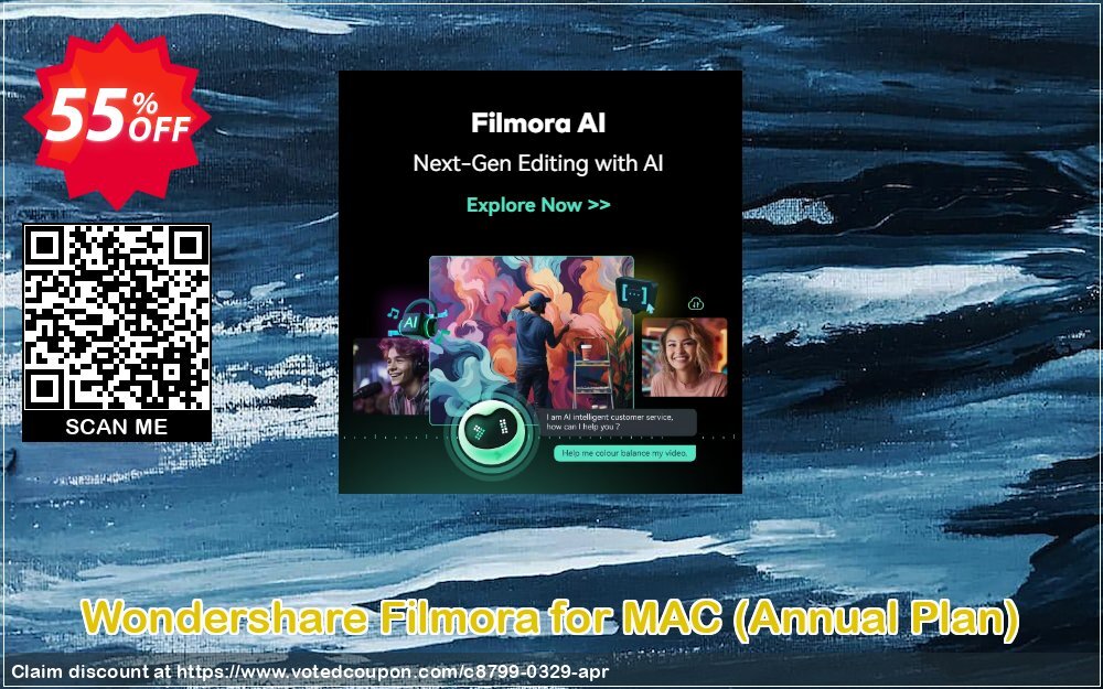 Wondershare Filmora for MAC, Annual Plan  voted-on promotion codes