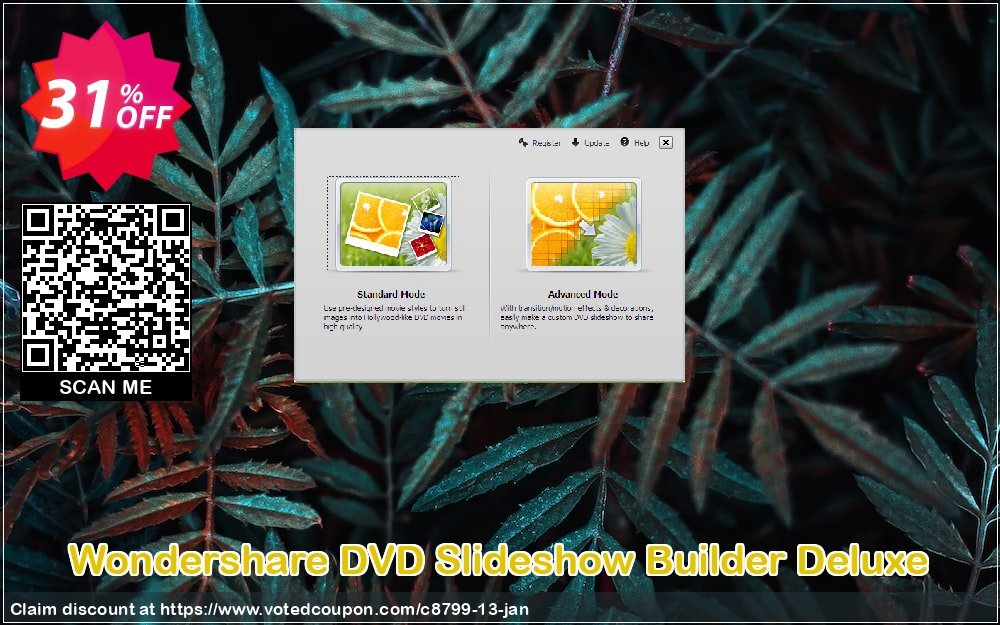 Wondershare DVD Slideshow Builder Deluxe Coupon, discount 30% Wondershare Software (8799). Promotion: 