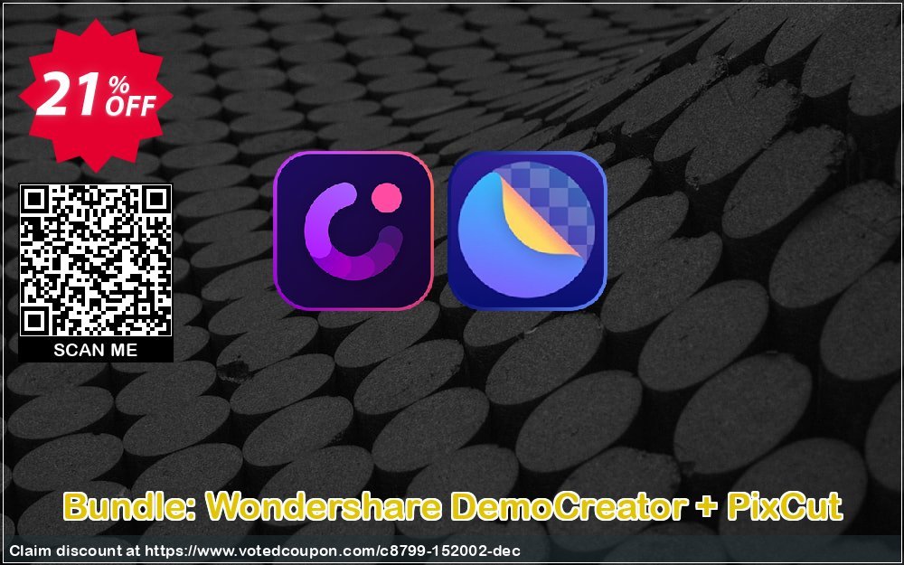 Bundle: Wondershare DemoCreator + PixCut Coupon Code Dec 2023, 21% OFF - VotedCoupon