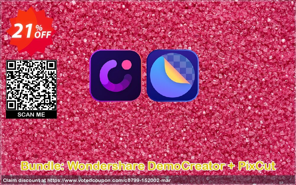 Bundle: Wondershare DemoCreator + PixCut voted-on promotion codes