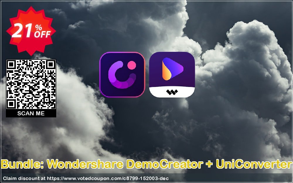 Bundle: Wondershare DemoCreator + UniConverter voted-on promotion codes