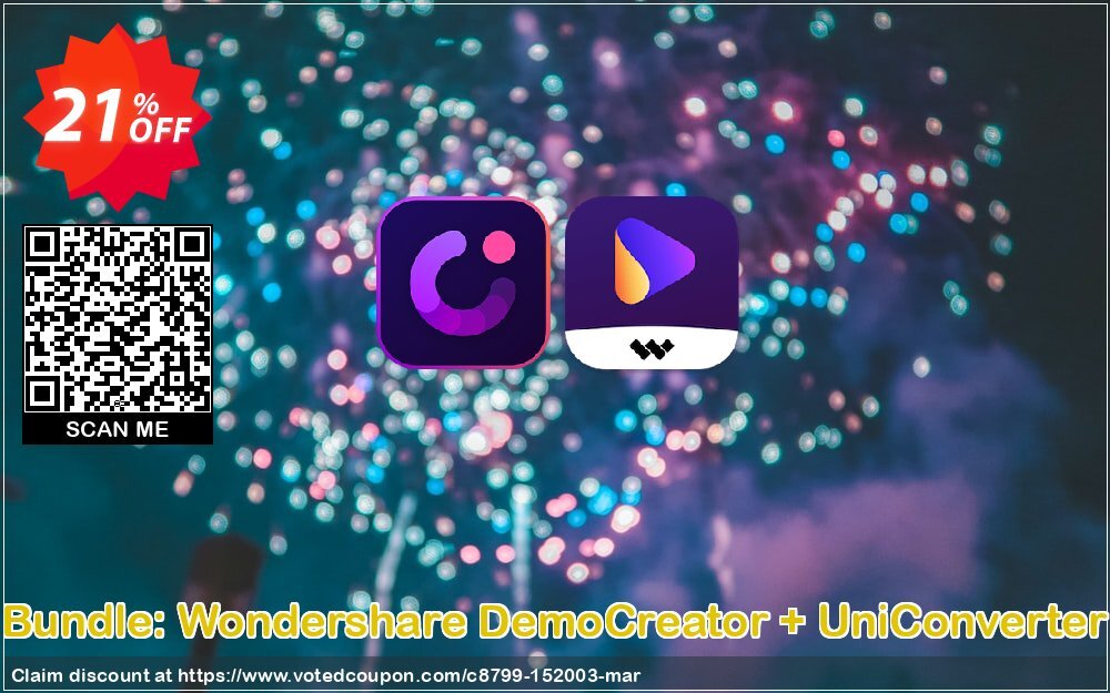 Bundle: Wondershare DemoCreator + UniConverter Coupon Code Apr 2024, 21% OFF - VotedCoupon