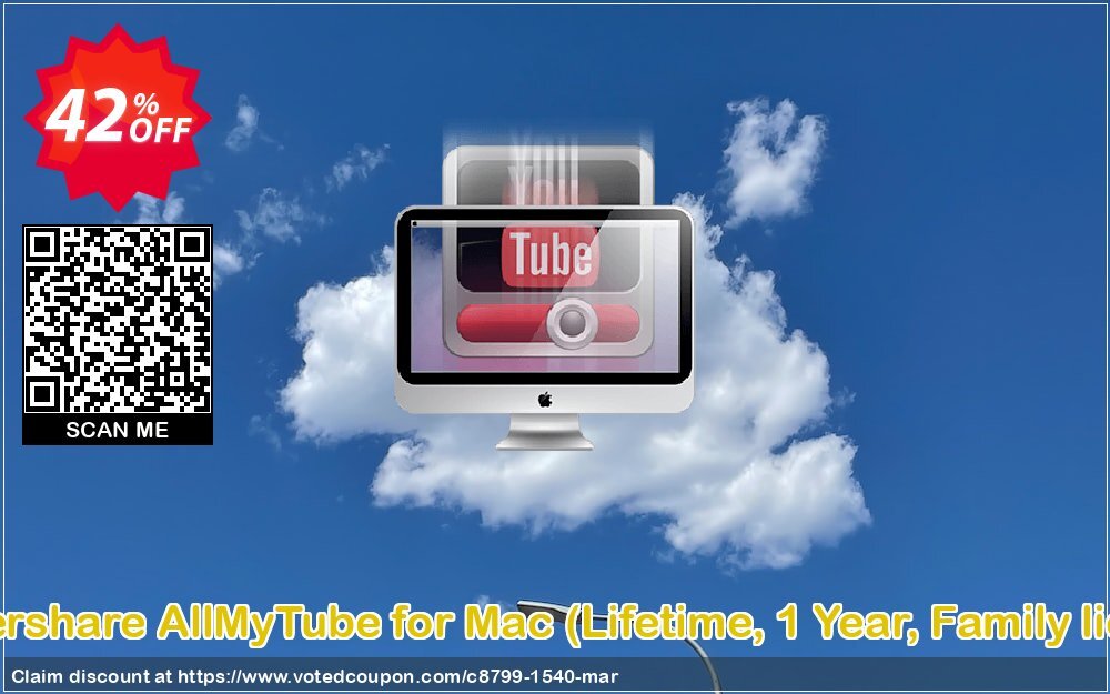 Wondershare AllMyTube for MAC, Lifetime, Yearly, Family Plan  Coupon Code May 2024, 42% OFF - VotedCoupon