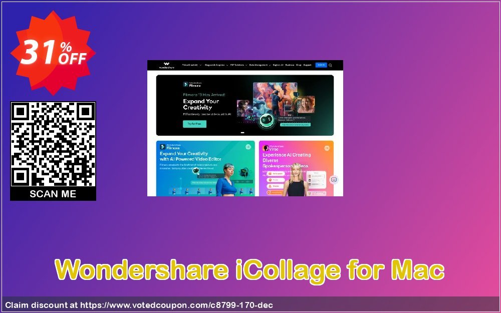 Wondershare iCollage for MAC Coupon, discount 30% Wondershare Software (8799). Promotion: 